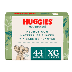 Pañales Huggies Eco Protect Talla XG, 44uds