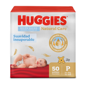 Pañales Huggies Natural Care P, 50uds