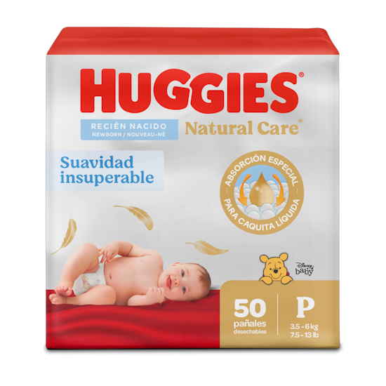 Pañales Huggies Natural Care P, 50uds