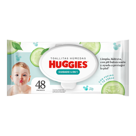 Toallitas húmedas Huggies Cuidado 4 en 1, 48 uds