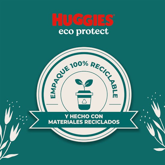 Pañales Huggies Eco Protect Talla XG, 44uds