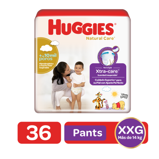 Pañales Huggies Natural Care Pants 5/XXG 36U