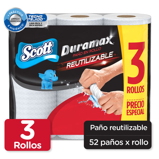 Toalla de Papel Reutilizable Scott Duramax x3 Rollos