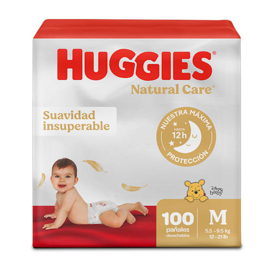 Pañales Huggies Natural Care M, 100uds