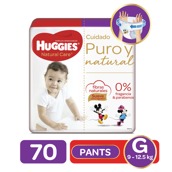 Pantanloncitos Huggies Natural Care G, 70uds