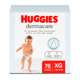 Pañales Huggies Dermacare Talla XG, 76 uds