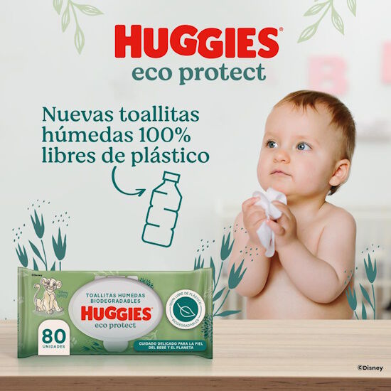 Toallitas Húmedas Huggies Eco Protect, 80 uds