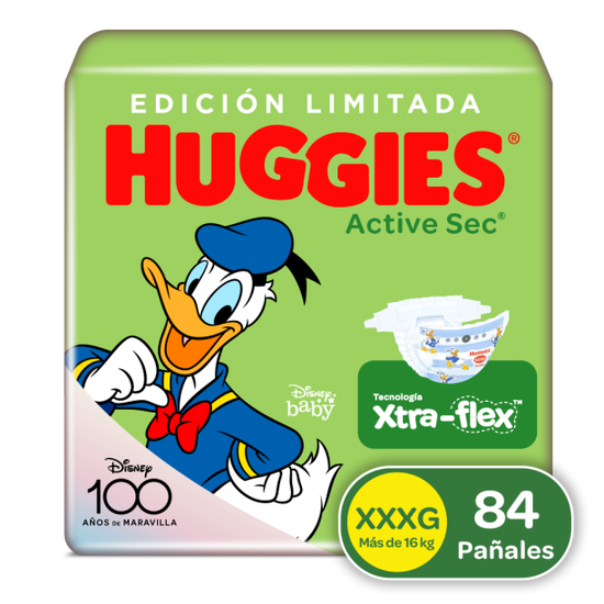 Pañales Huggies Active Sec Talla XXXL. 84 uds (Edición Limitada)