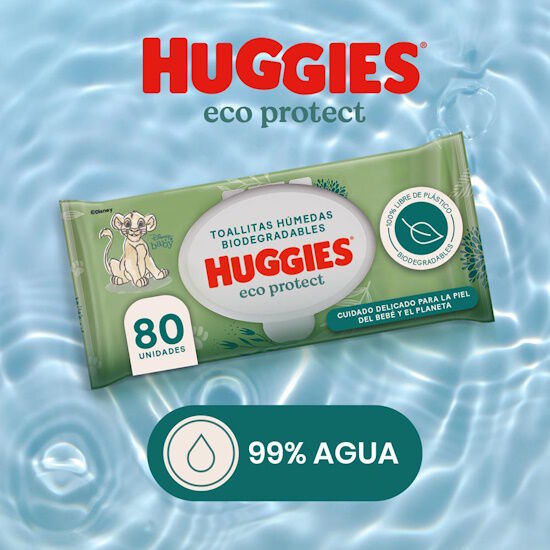 Toallitas Húmedas Huggies Eco Protect, 80 uds