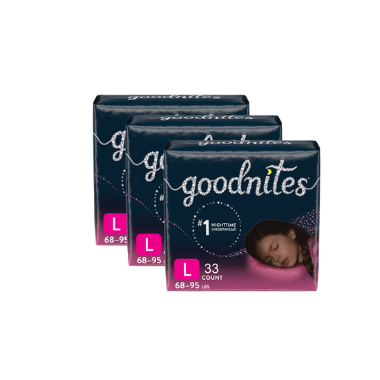 Combo Pantoloncitos Goodnites Niña, Talla G, 33 uds